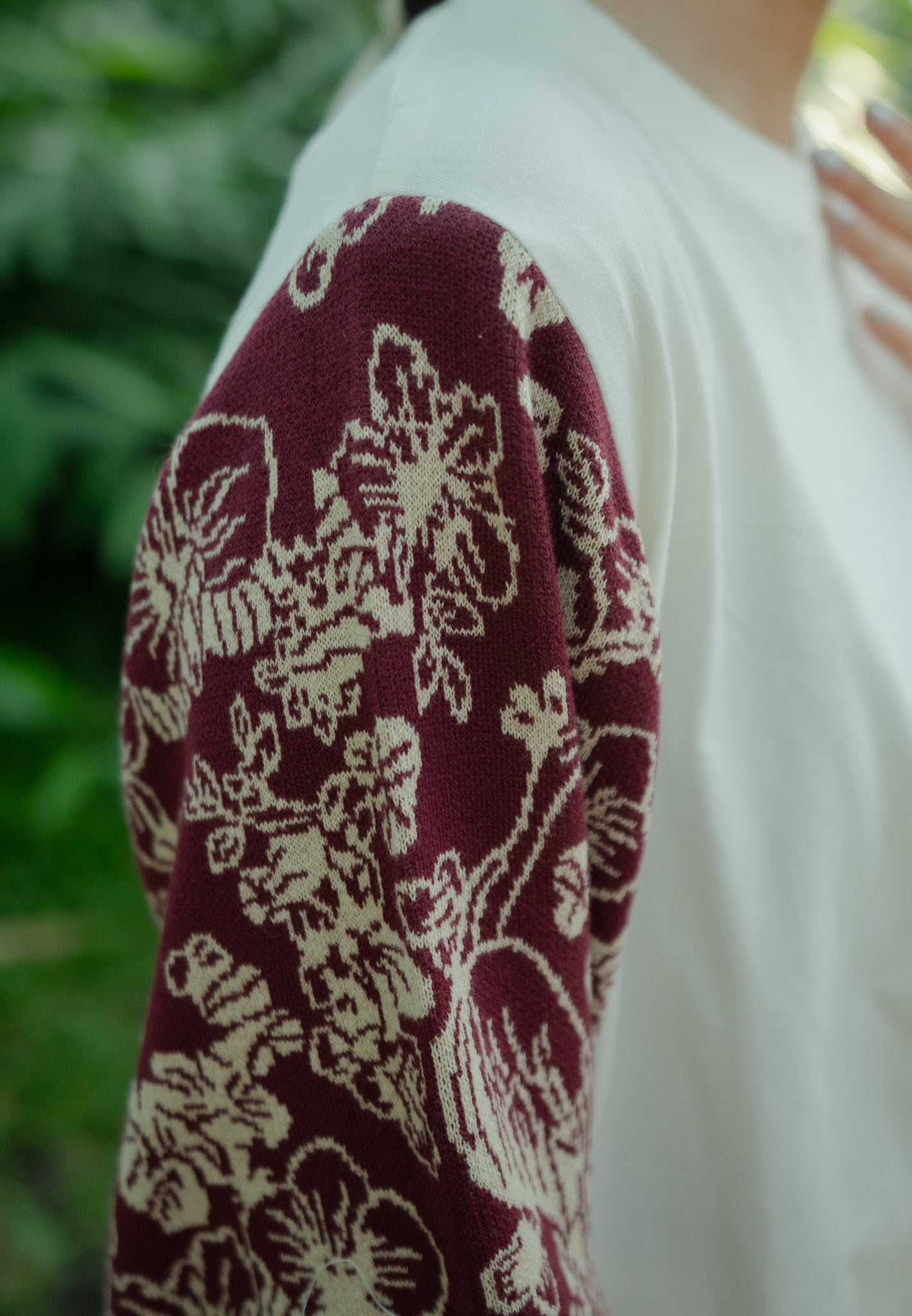 NONAETAL OSAKA T-SHIRT KNIT LONG SLEEVE BURGUNDY