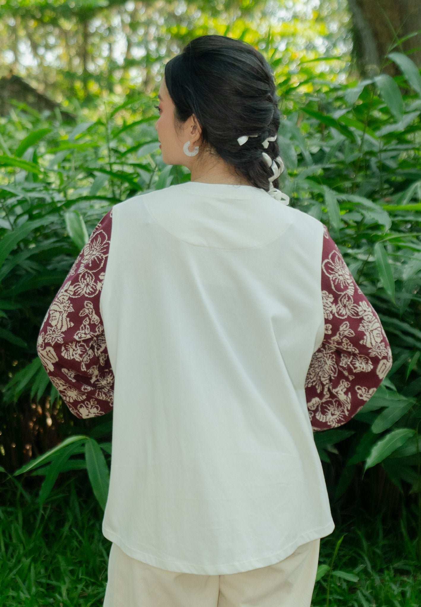 NONAETAL OSAKA T-SHIRT KNIT LONG SLEEVE BURGUNDY