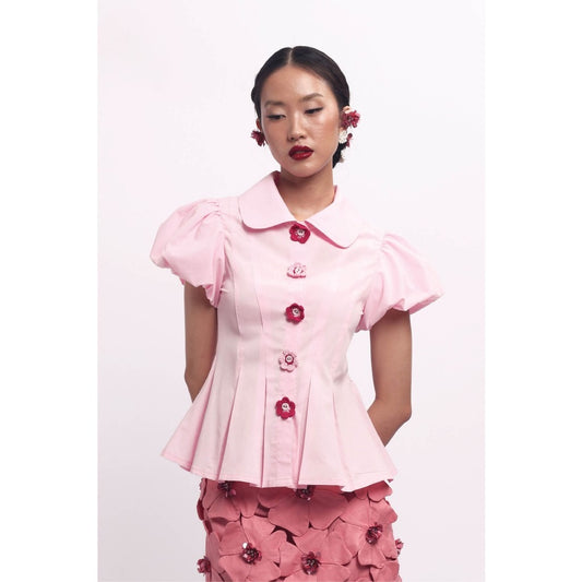 SUEDESON VERSAFLEUR TOP PINK