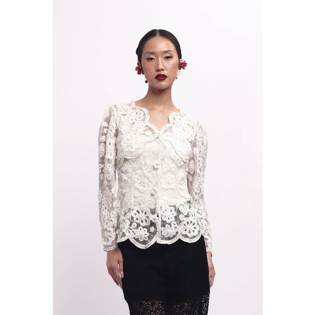 SUEDESON SELARAS KEBAYA TOP - WITH EMBELLISHMENTS (PRE-ORDER)