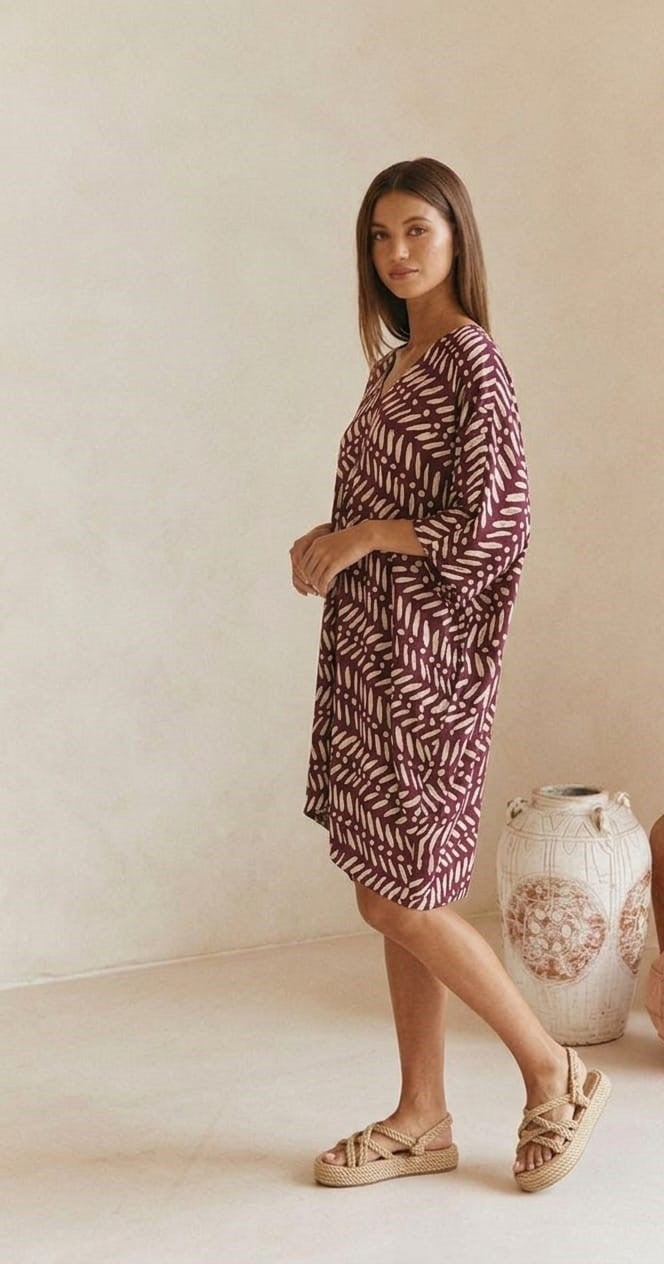 RIVKA TUNIC MIMOSA MAROON