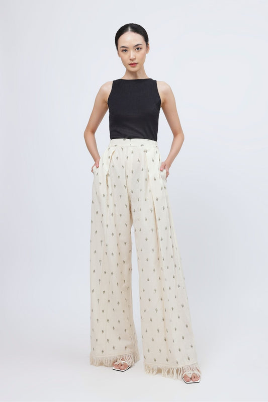 White Manipa Tenun Pants