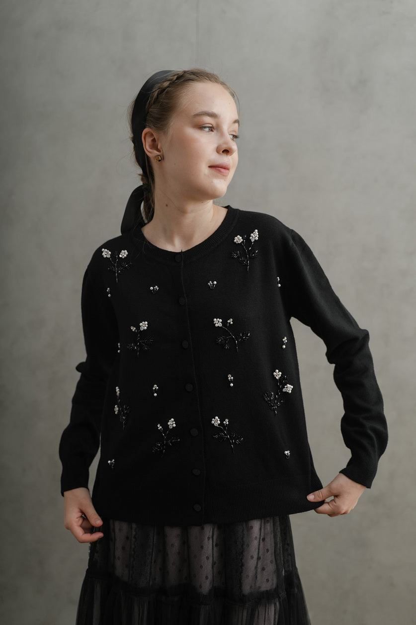 CORALIE BEADED CARDIGAN