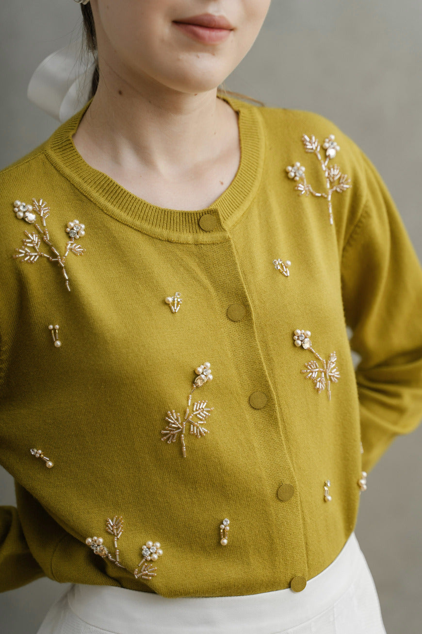 CORALIE BEADED CARDIGAN