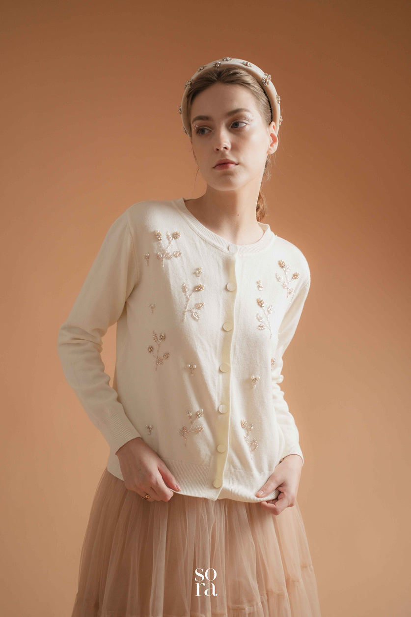 CORALIE BEADED CARDIGAN