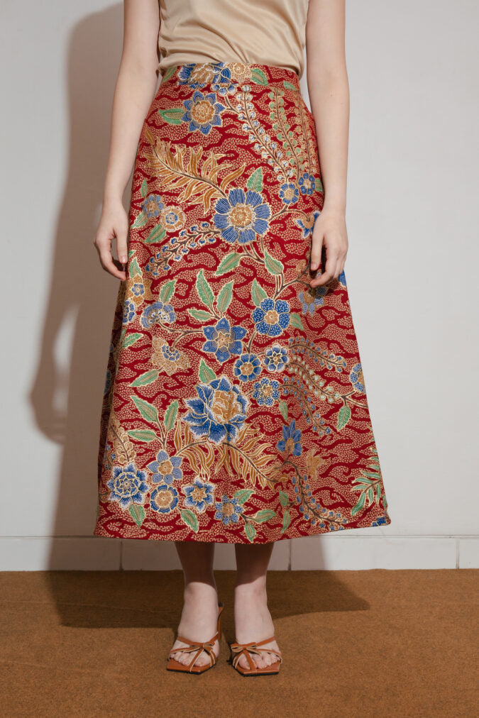 Daphne Skirt In Batik + Obi Belt (Pre Order)