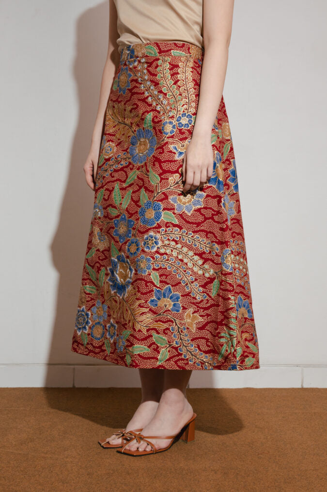 Daphne Skirt In Batik + Obi Belt (Pre Order)
