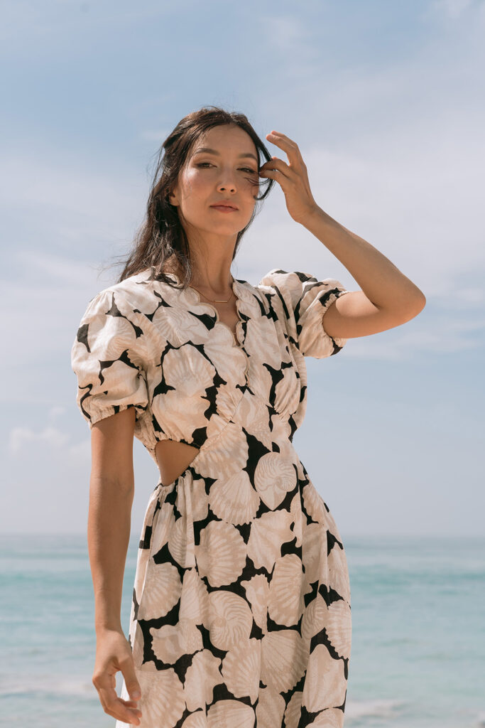 Shelly Dress Brown Shell – Gailbook