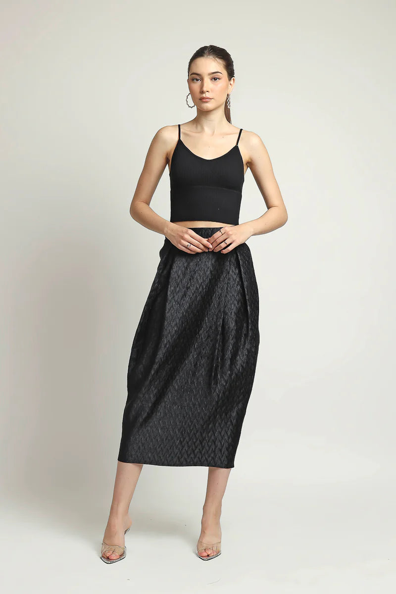 Tulip Embossed Skirt