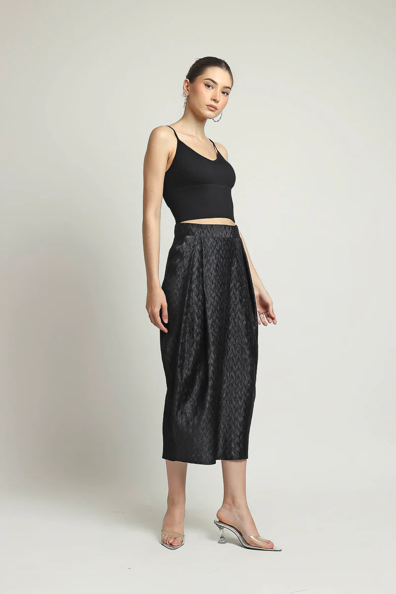 Tulip Embossed Skirt