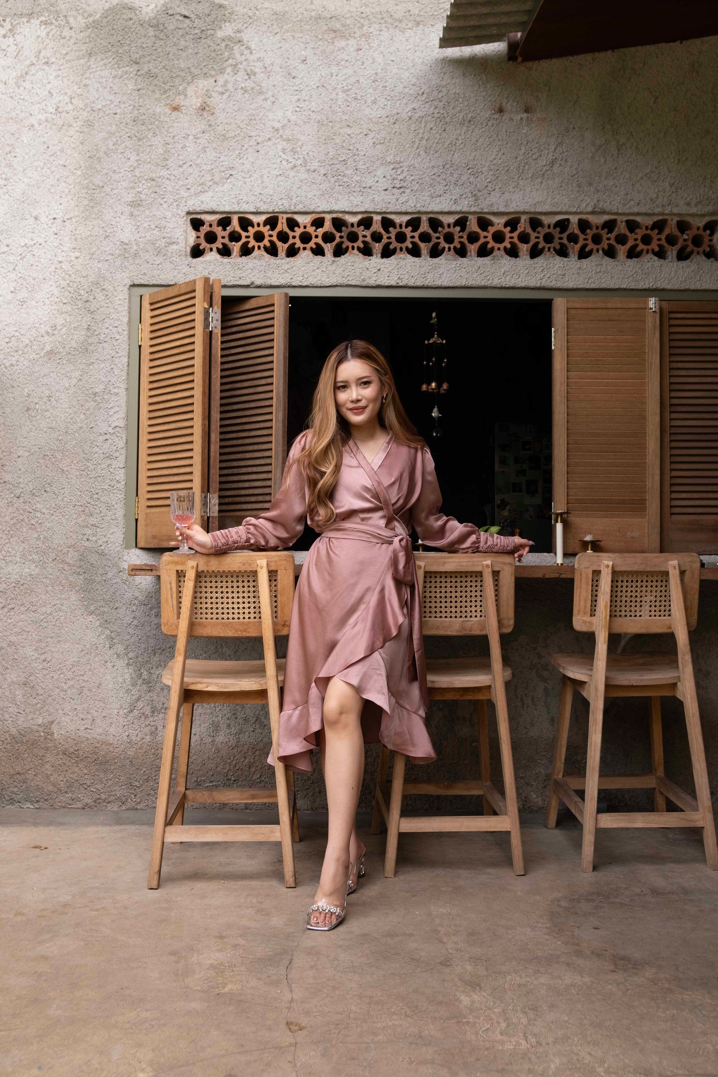 Robe portefeuille kimono Stella