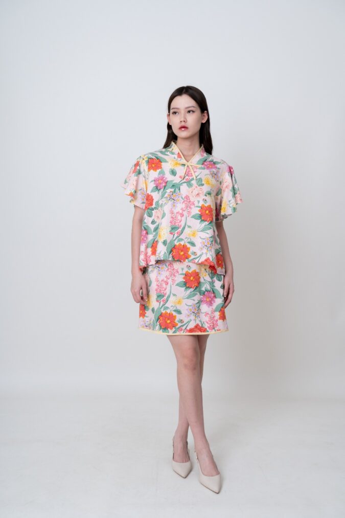 MINA FLORAL SKORT IN PINK