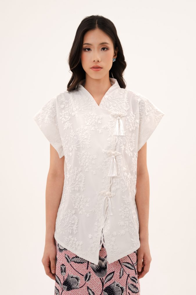 MONA LACE TOP IN WHITE