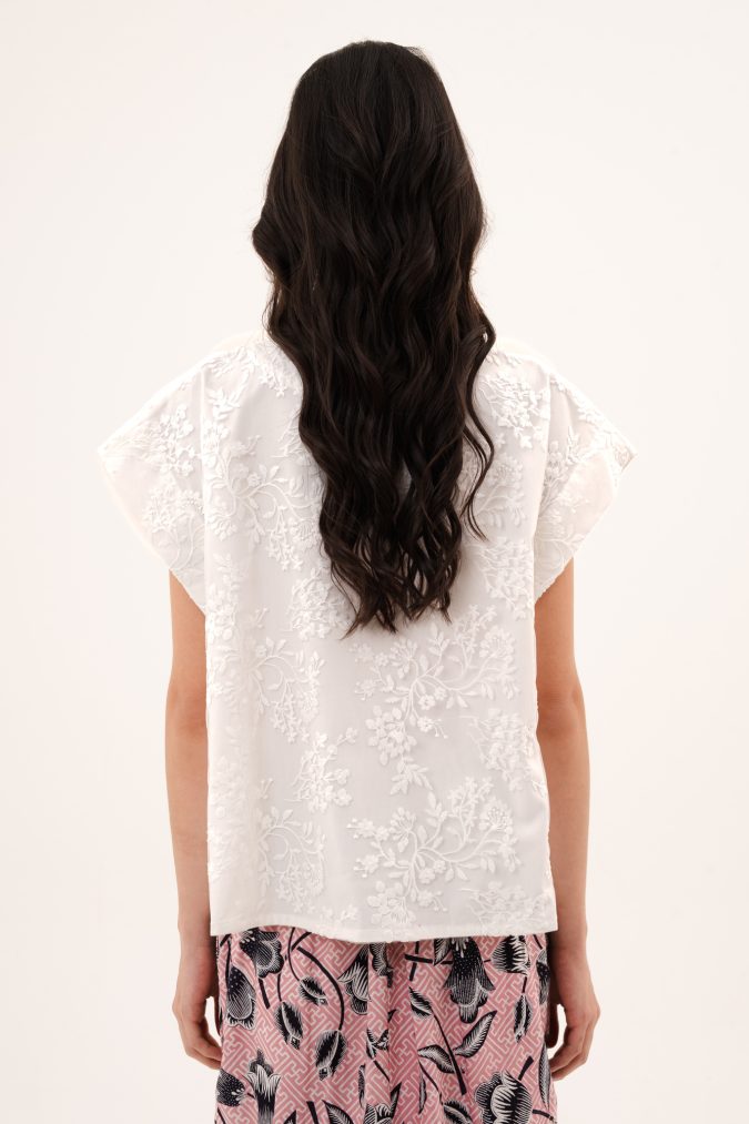 MONA LACE TOP IN WHITE