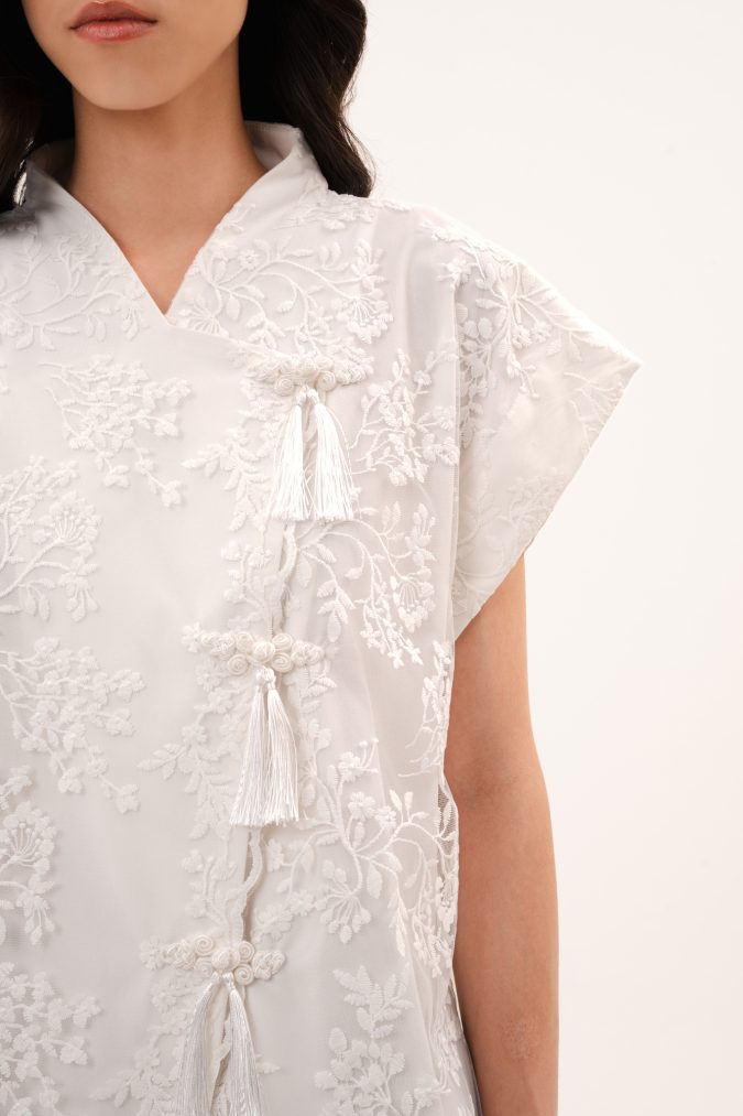 MONA LACE TOP IN WHITE