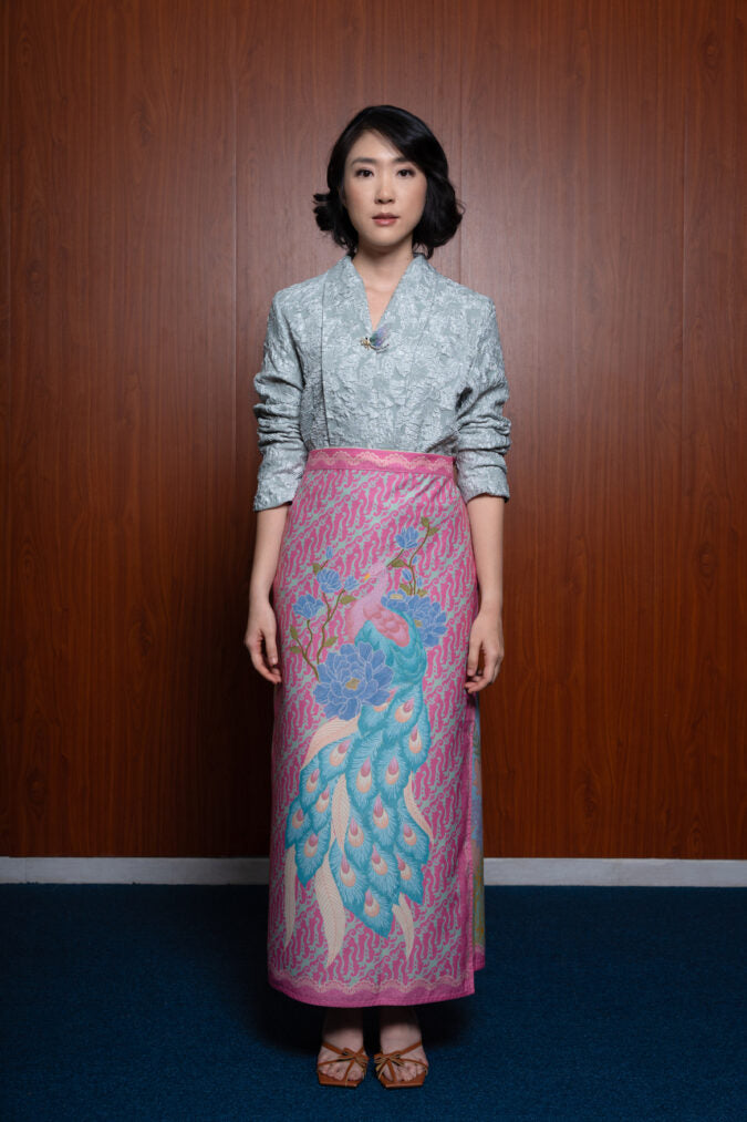 NATYA WRAP SKIRT BLUE PINK