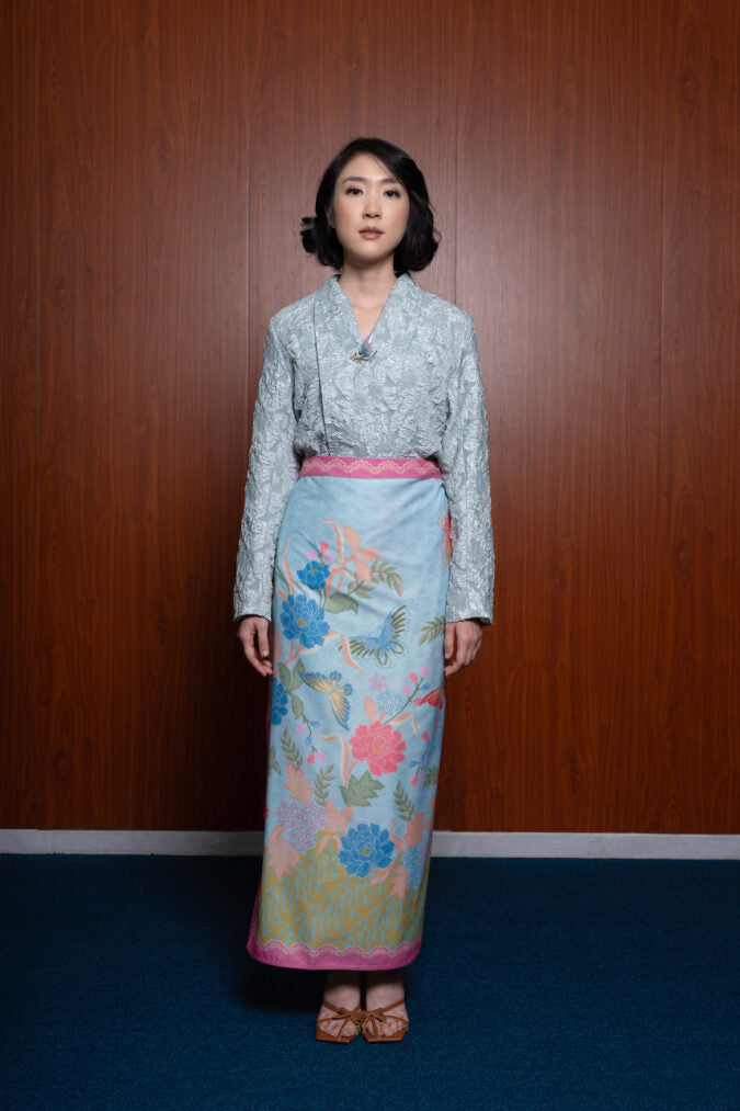 NATYA WRAP SKIRT BLUE PINK