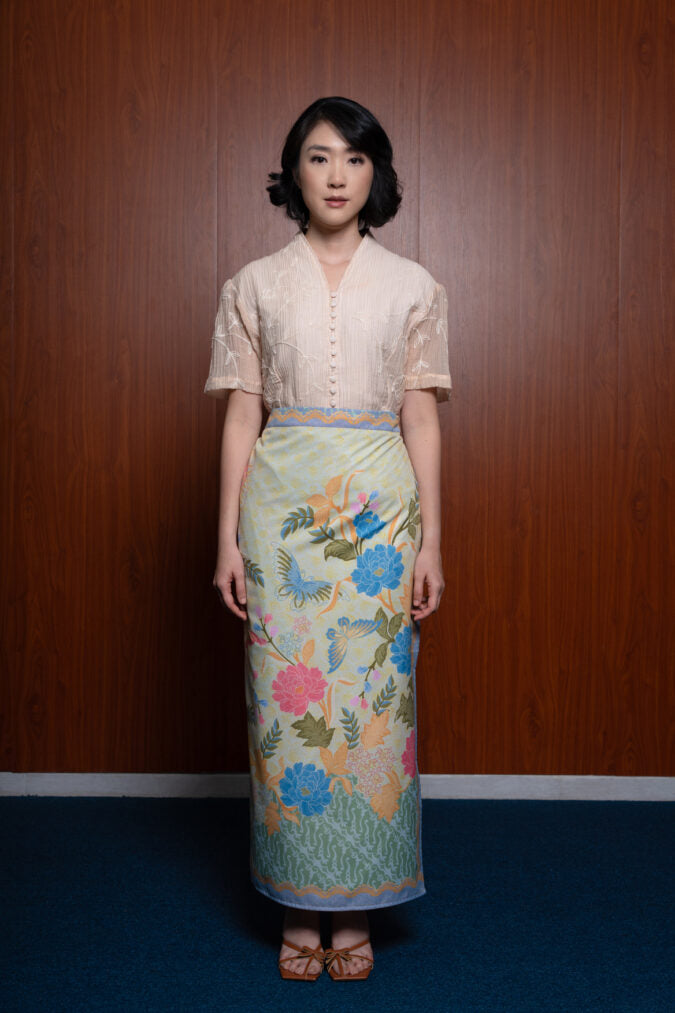 NATYA WRAP SKIRT BLUE PINK