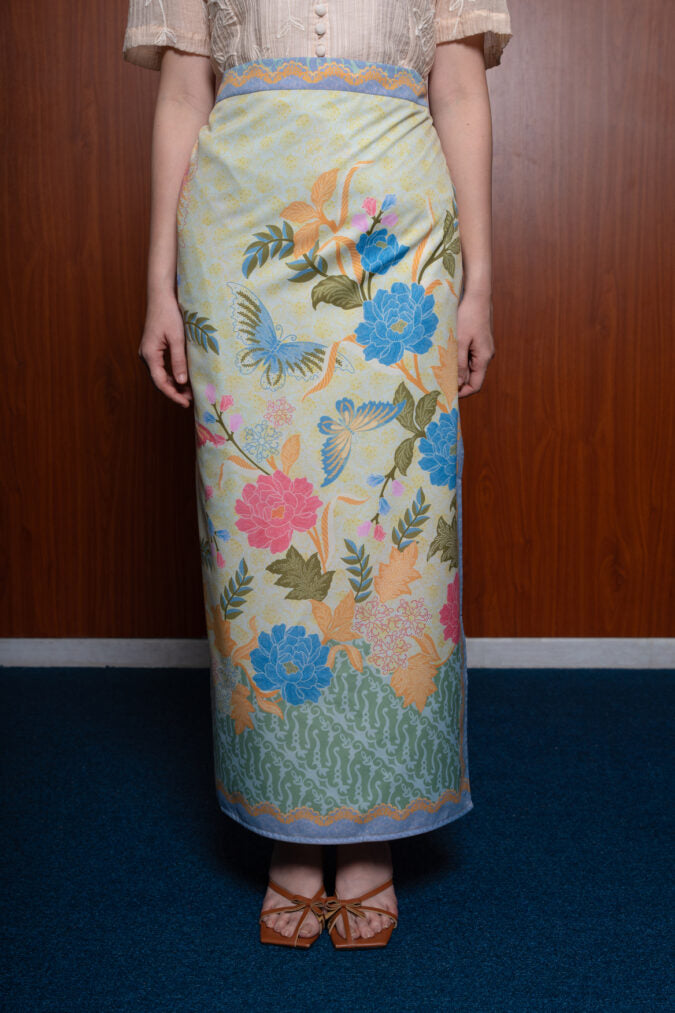 NATYA WRAP SKIRT BLUE PINK