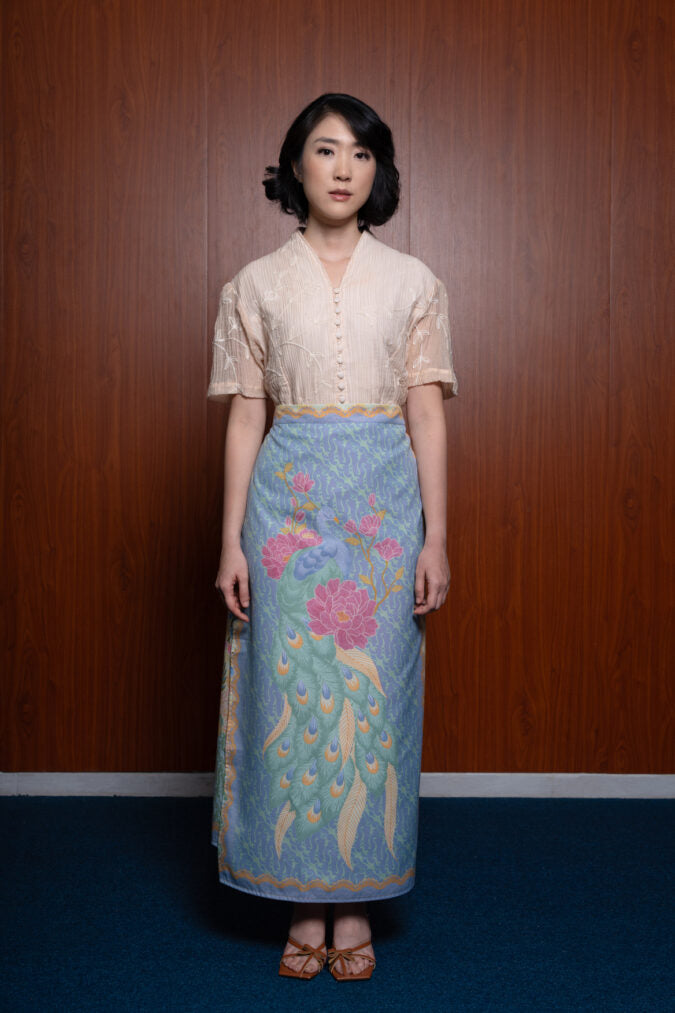 NATYA WRAP SKIRT BLUE PINK