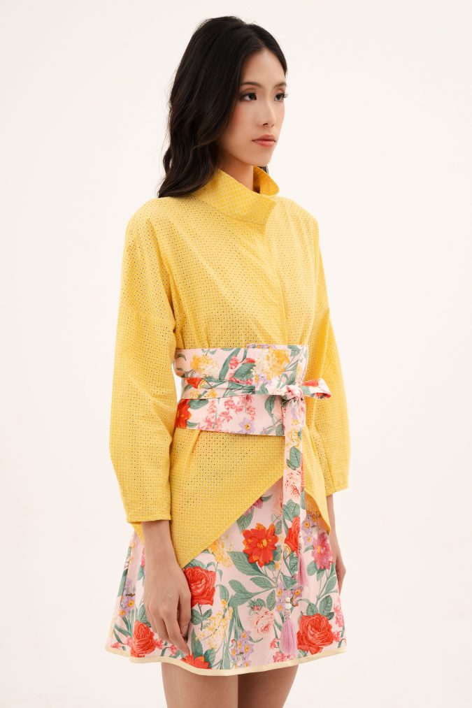 OBI BELT FLORAL PINK