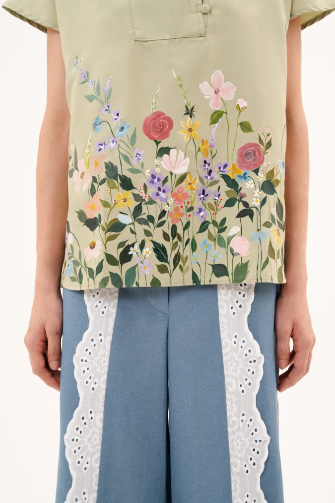 REIKA FLORAL TOP (HAND PAINTED)