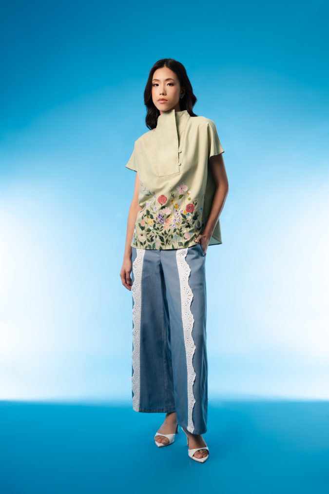 REIKA FLORAL TOP (HAND PAINTED)