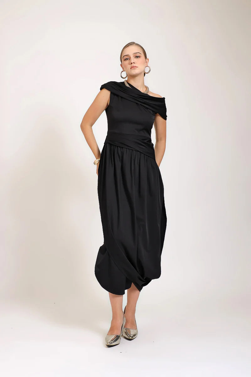 SABRINA SATEN DRESS