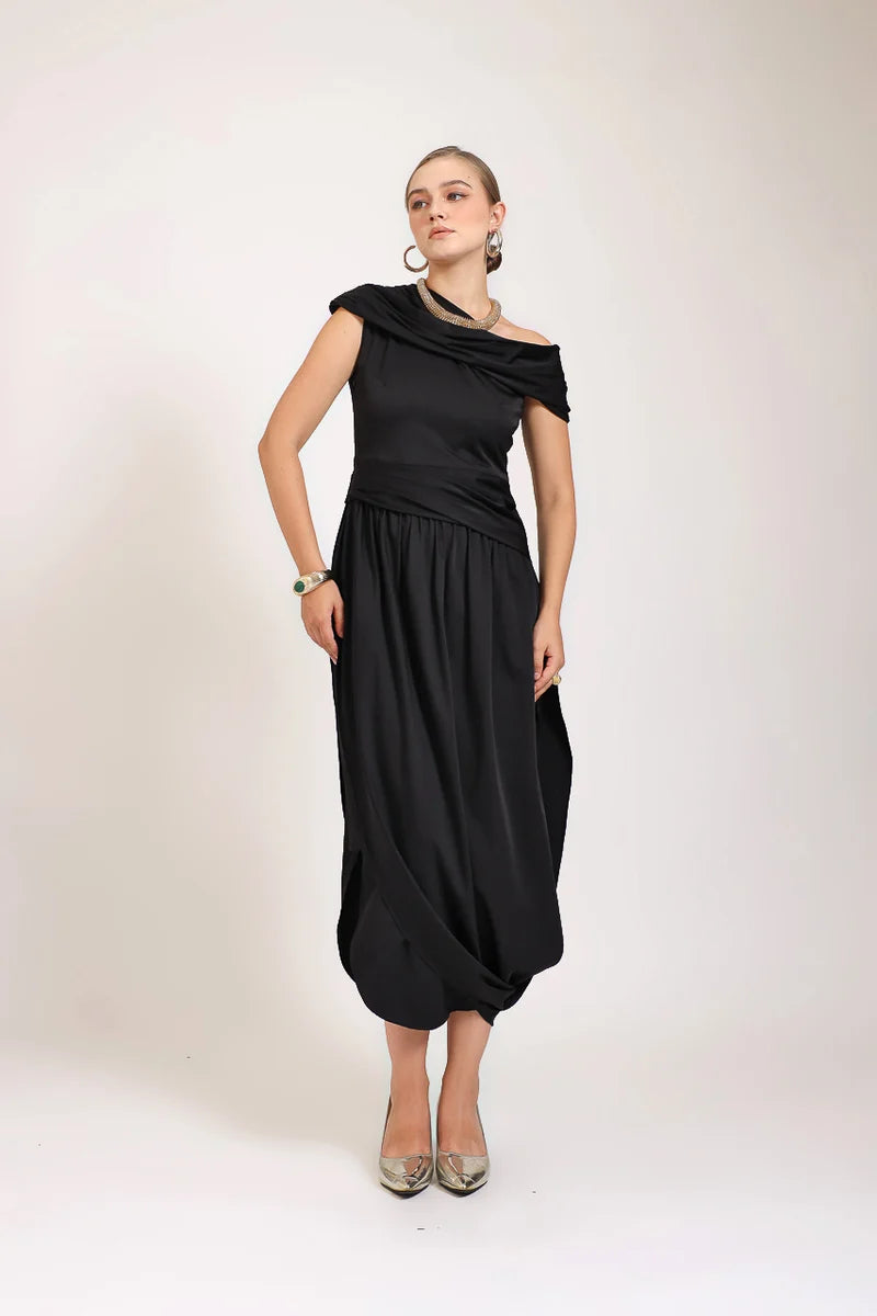 SABRINA SATEN DRESS