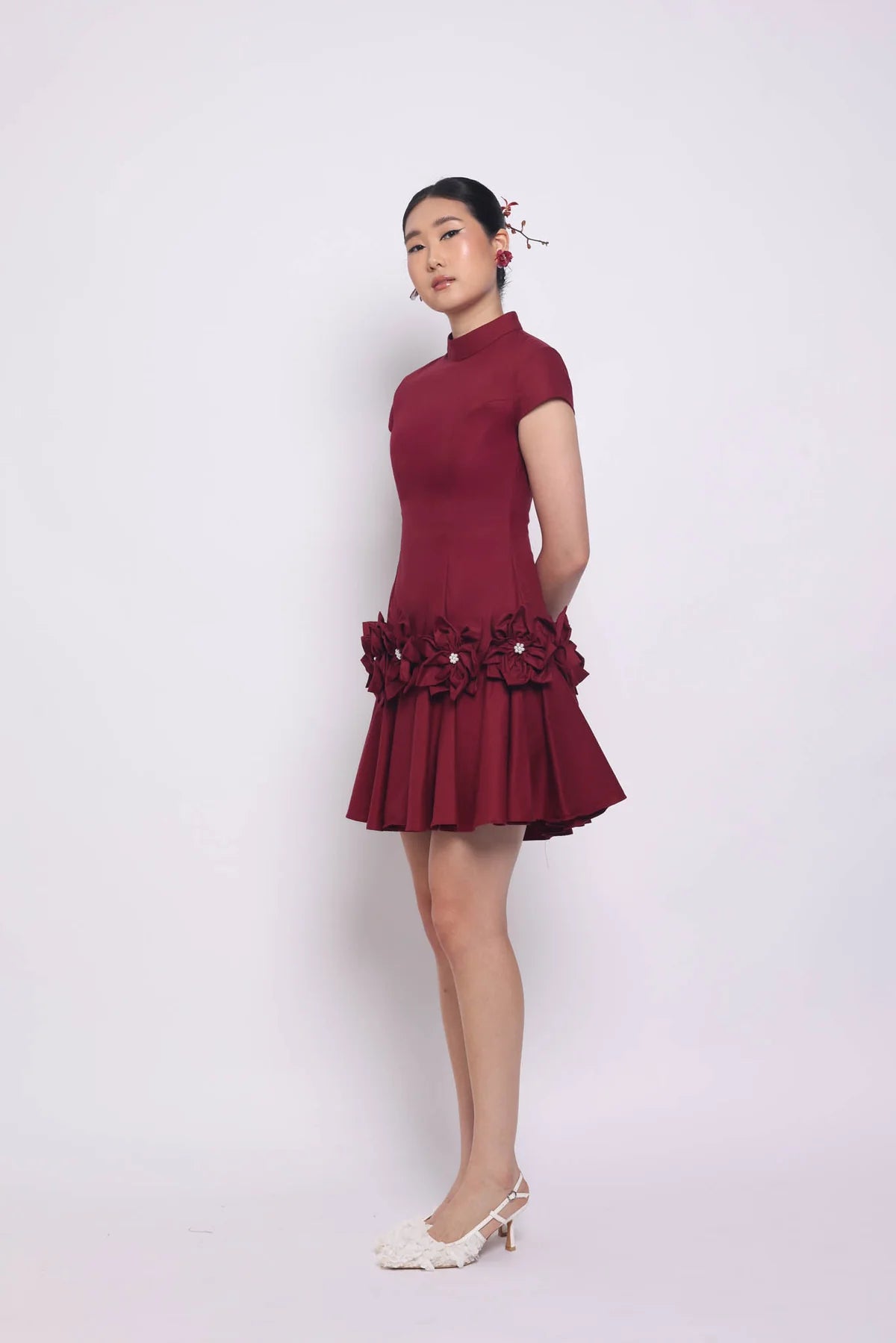 SUEDESON ROUGE JARDIN DRESS