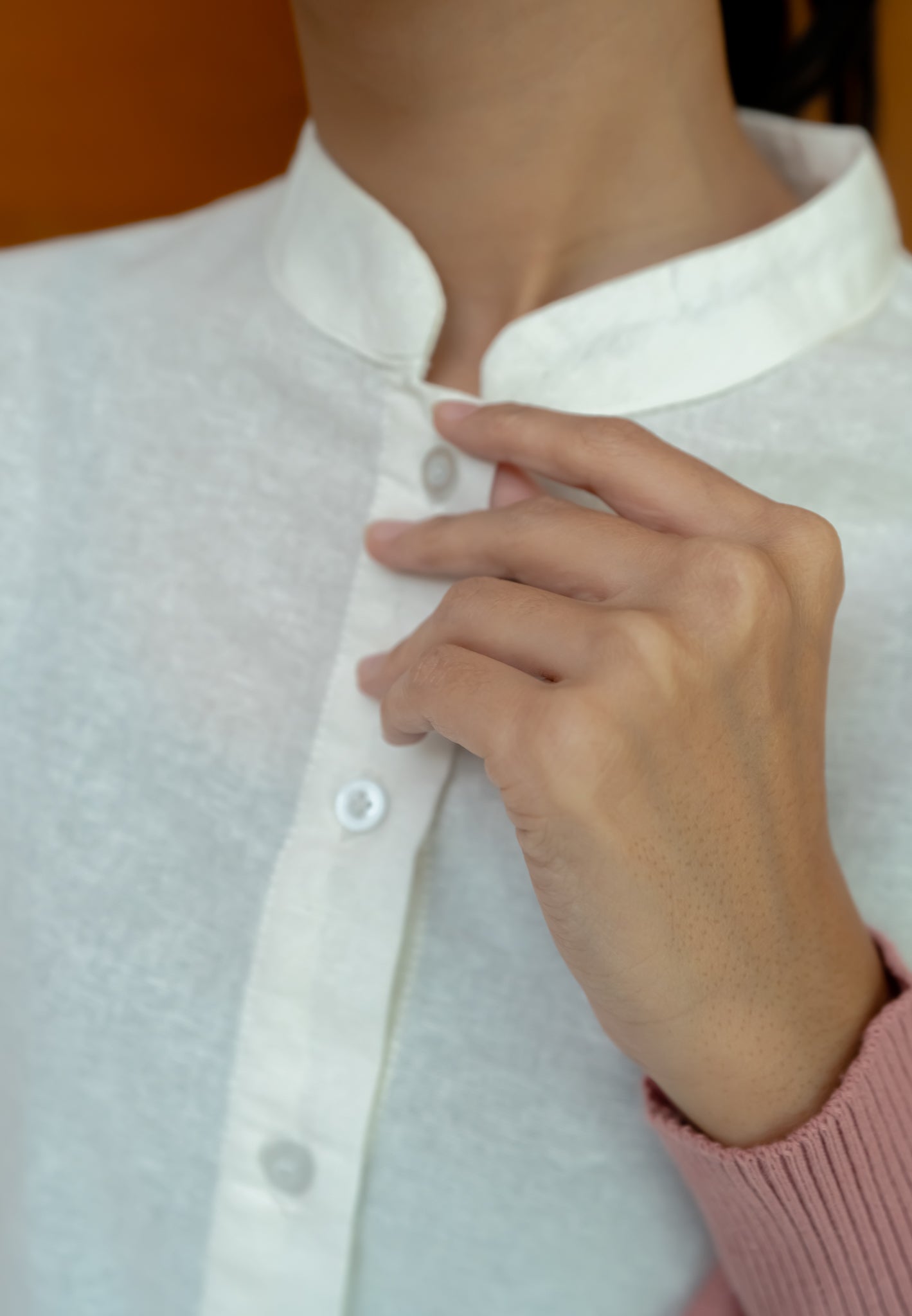 NONAETAL NEW OSAKA HERITAGE TOP KNIT BROKEN WHITE - PINK