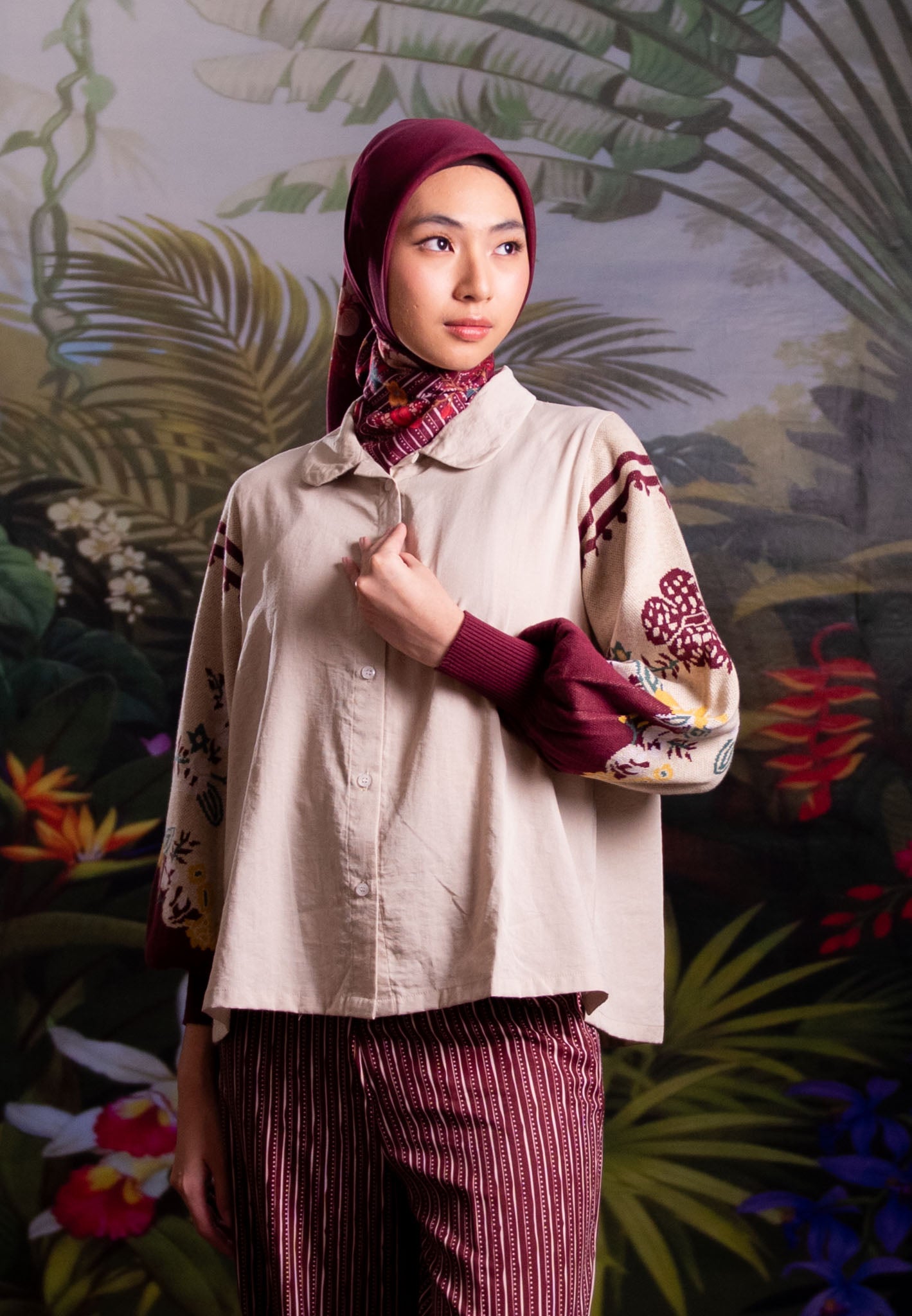 NONAETAL CELOSIA WHISPER KNIT TOP LONG SLEEVE ECRU