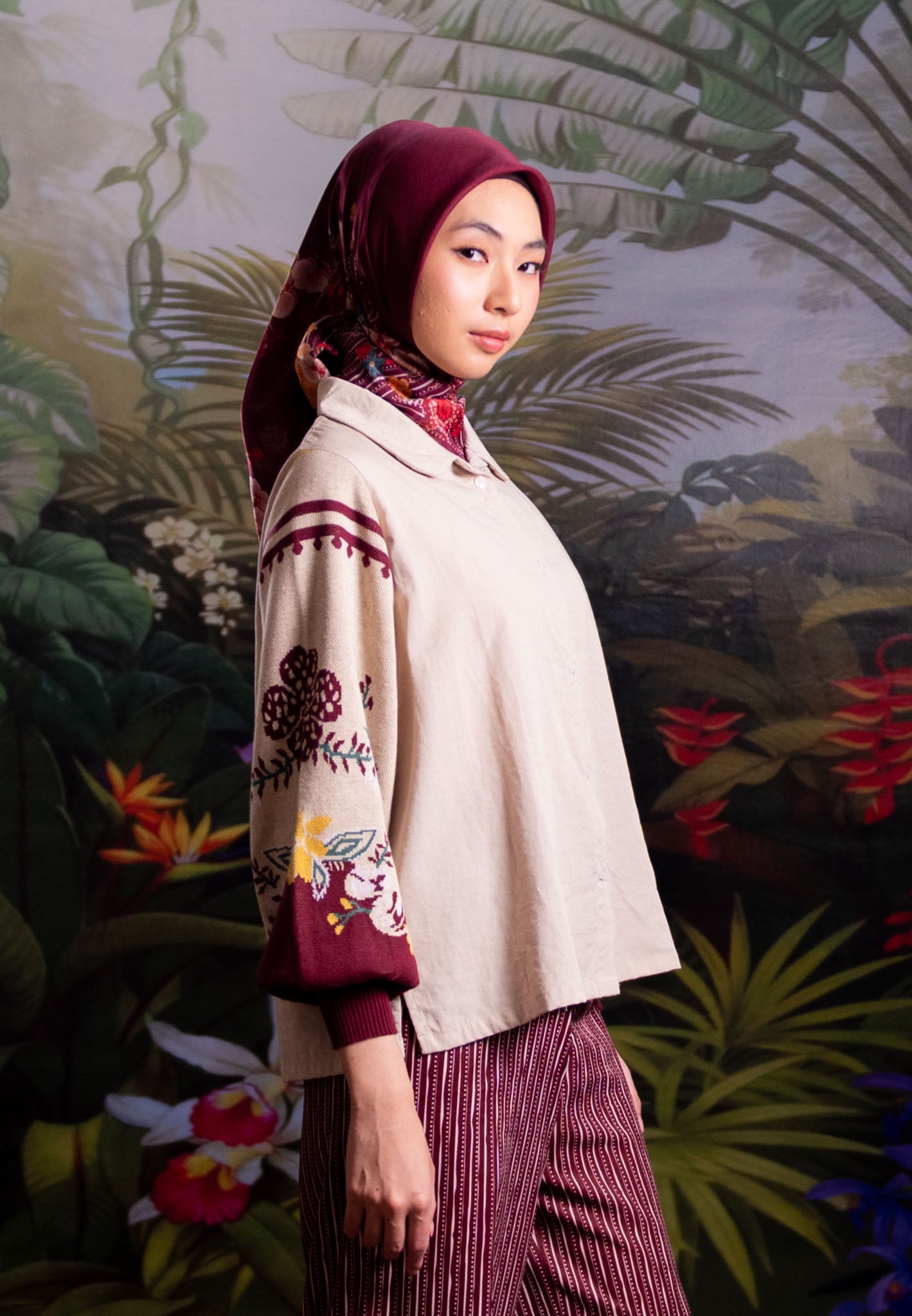 NONAETAL CELOSIA WHISPER KNIT TOP LONG SLEEVE ECRU