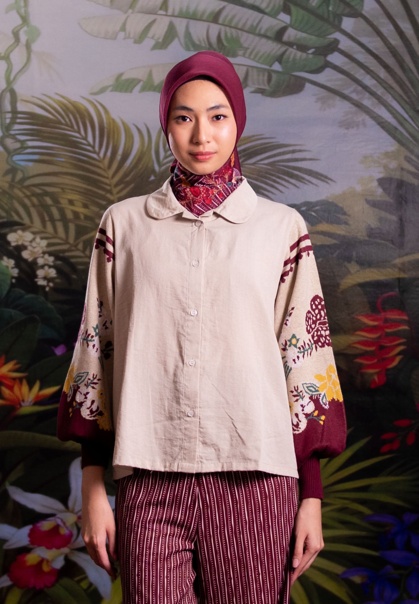 NONAETAL CELOSIA WHISPER KNIT TOP LONG SLEEVE ECRU